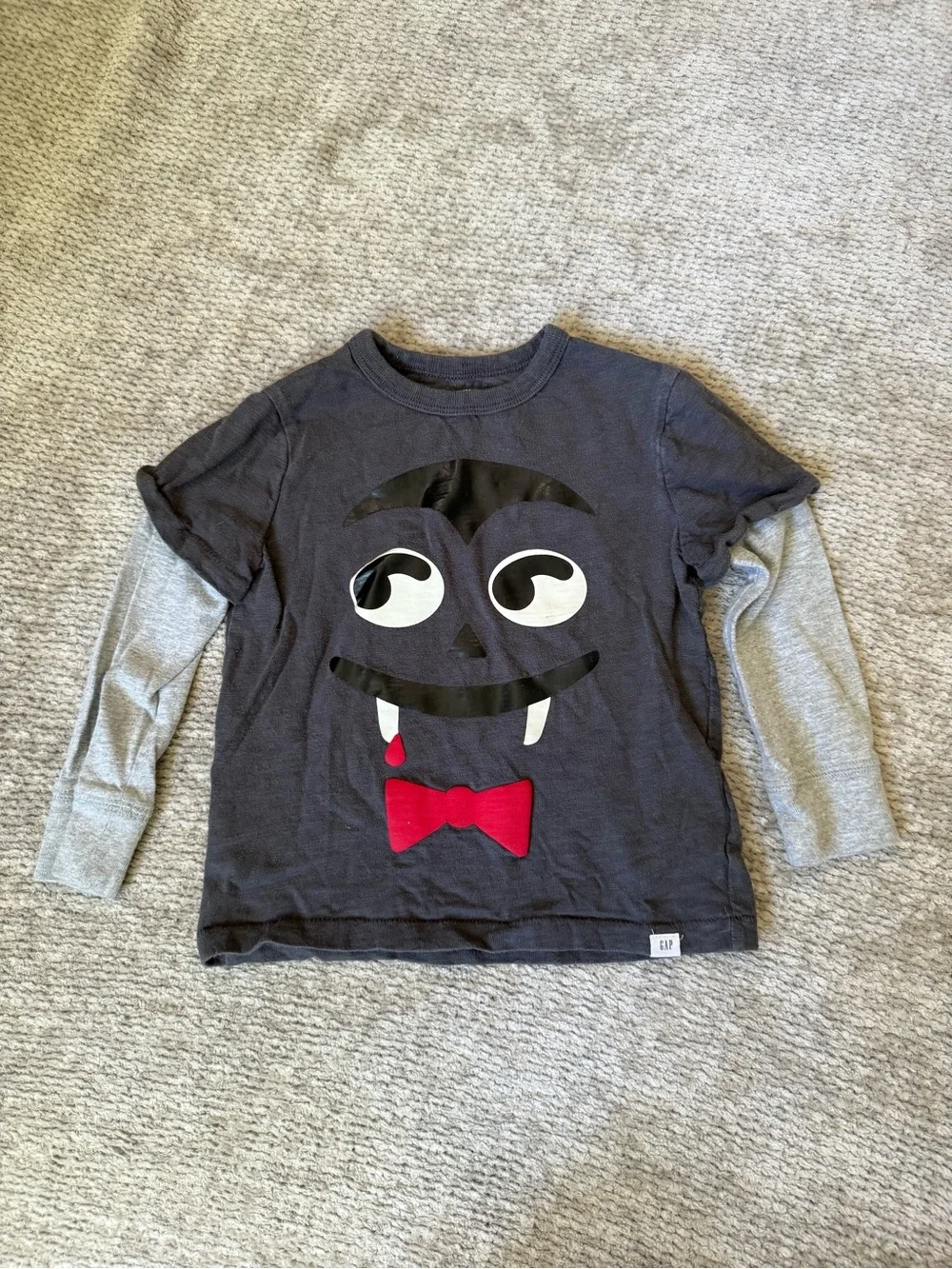 Baby Gap Halloween Vampire Layered Long Sleeve Graphic Tee 3 Years
